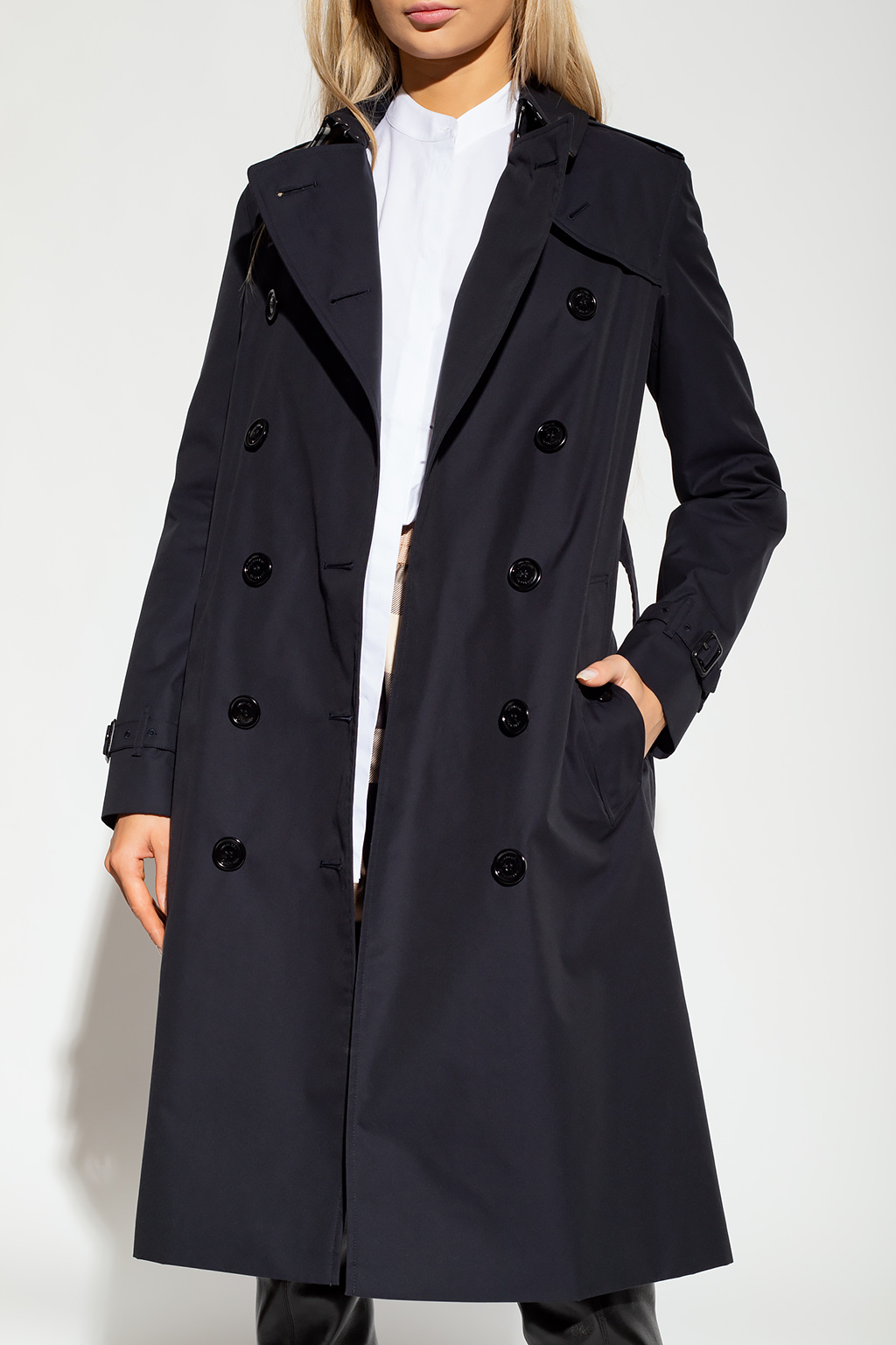 Burberry kensington store wool trench